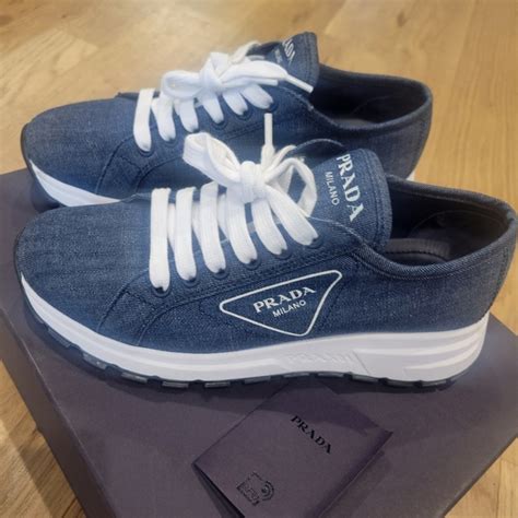 sneakers prada 2018|Prada denim sneakers.